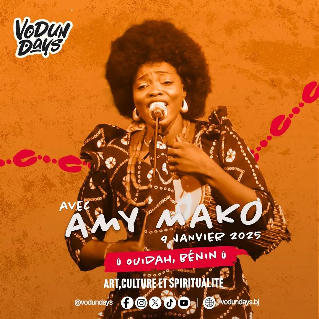 VODUN DAYS 2025 : AMY MAKO CÉLÈBRE L'UNION DES CULTURES À OUIDAH